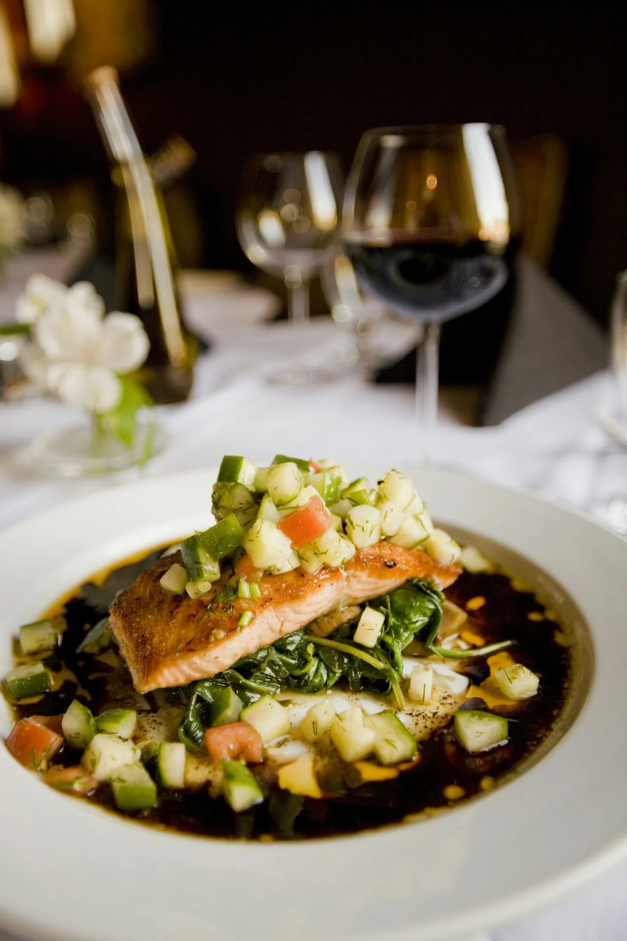 A seared salmon fillet